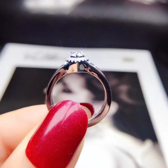 ✨Elegant Three Layer Water Drop Zircon Romantic Pear Ring for Women, MAR… - Picture 5 of 5